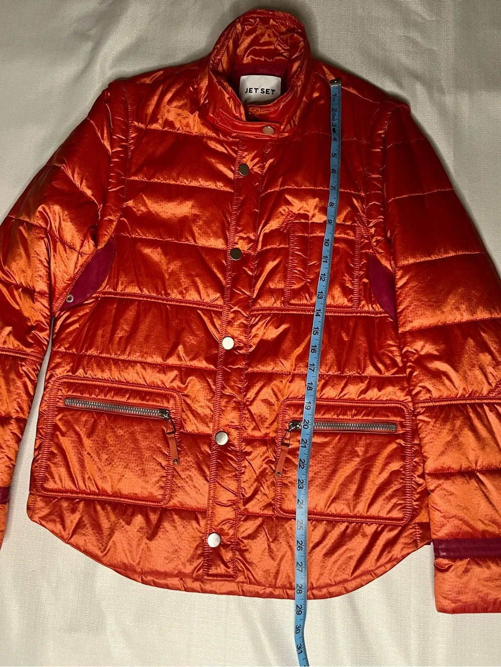 Jet Set Convertible Ski Jacket Vest Quilted Puffer Luxury
